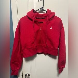 cropped zip up hoodie